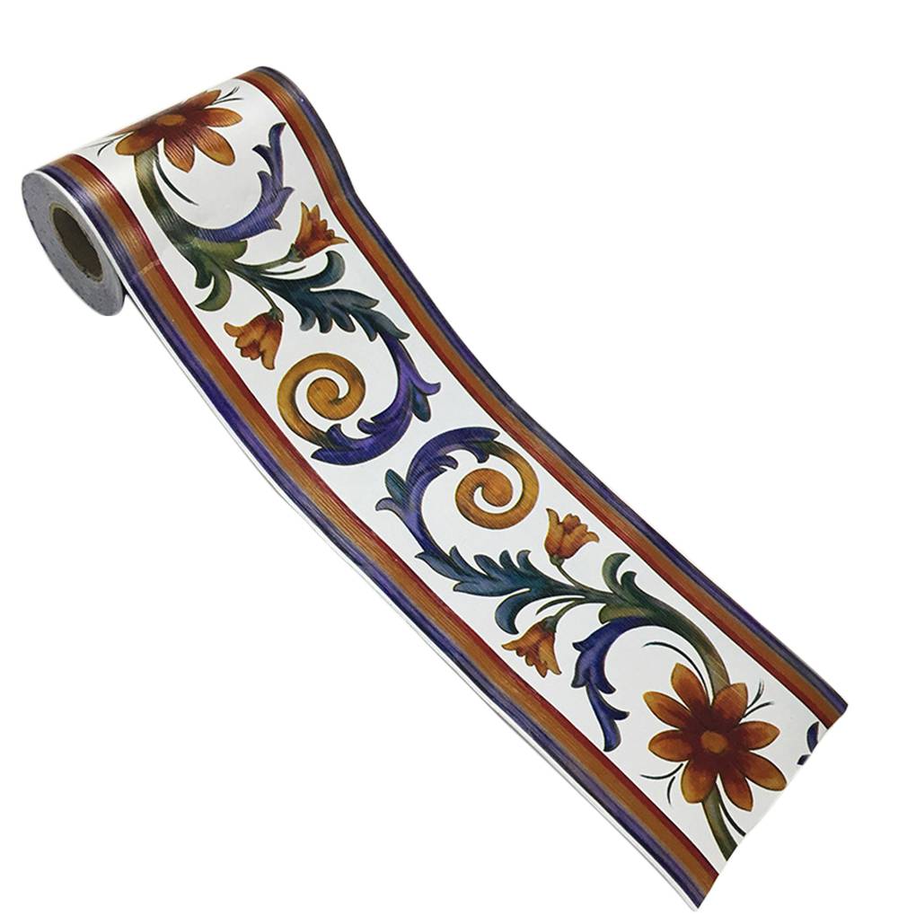 10M Self Adhesive Floral Wall Skirting Border Sticker Floral PVC DIY Home Decor 10M Self Adhesive Floral Wall Skirting Border Sticker Floral PVC DIY Home Decor